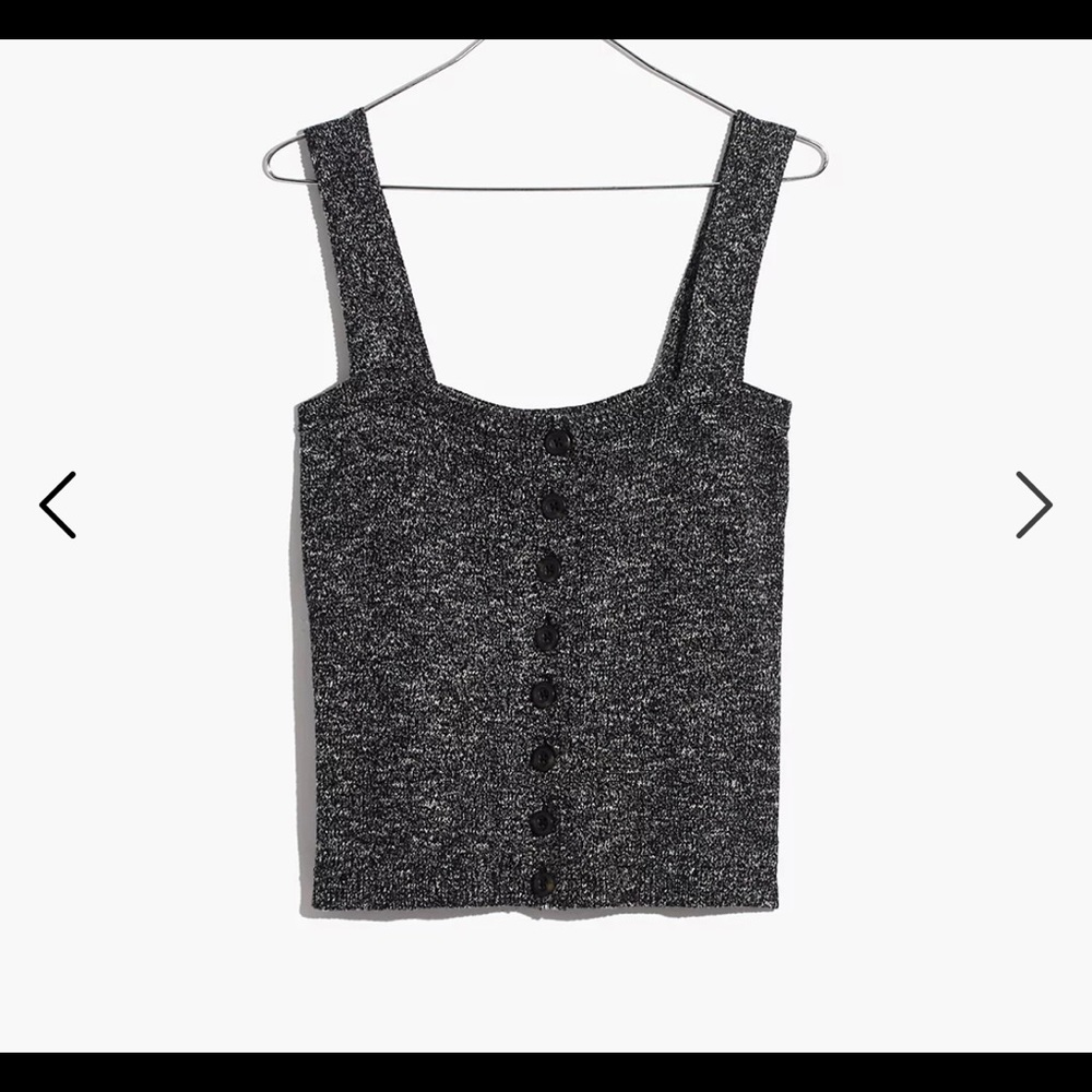 Madewell Sweater Square Neck Tanktop in textured grey - Picture 2 of 5